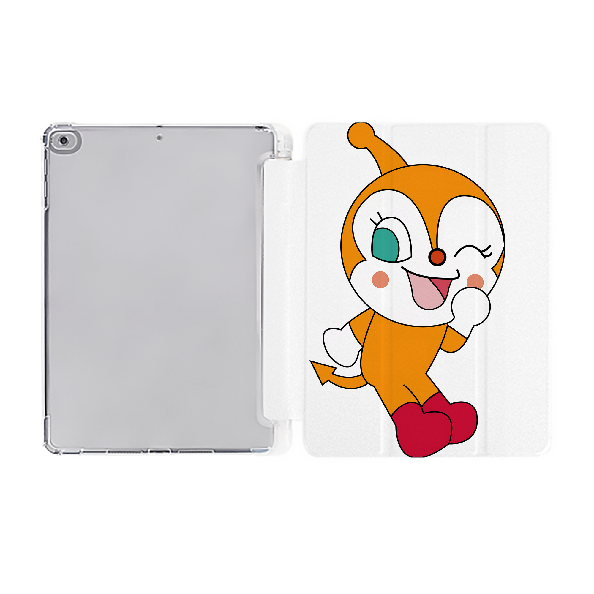 （画像用） アンパンマン Anpanman IPad ケース ペン収納付き 三つ折りスタンド PUレザー×シリコン 対応機種9.5/10.5/10.9インチ